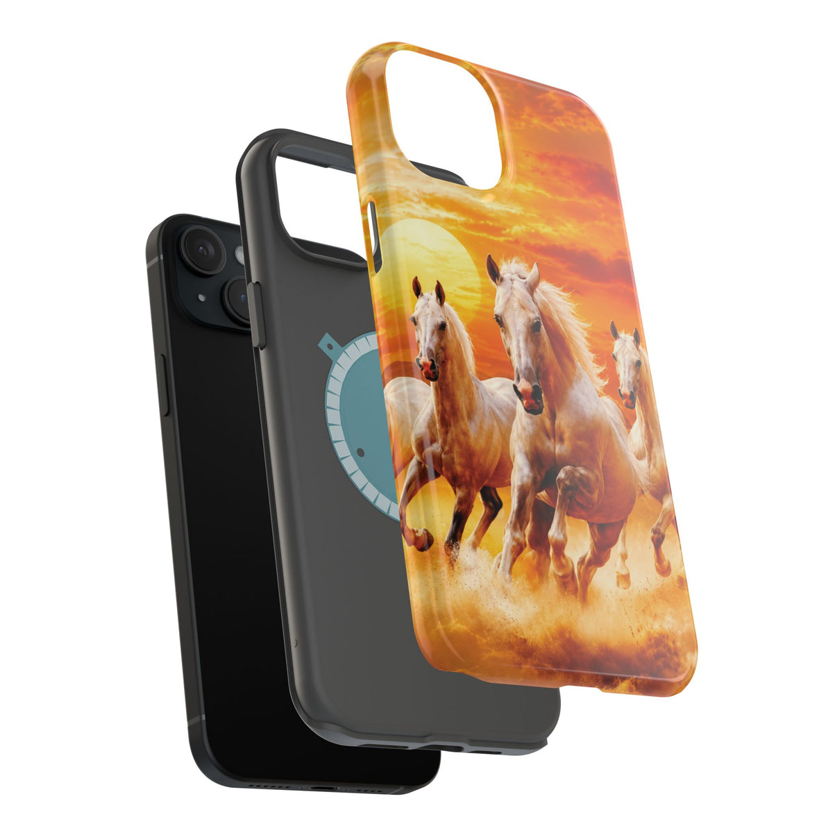 Atlas Horses - Moroccan Sunset — Magnetic Impact-Resistant iPhone Cover