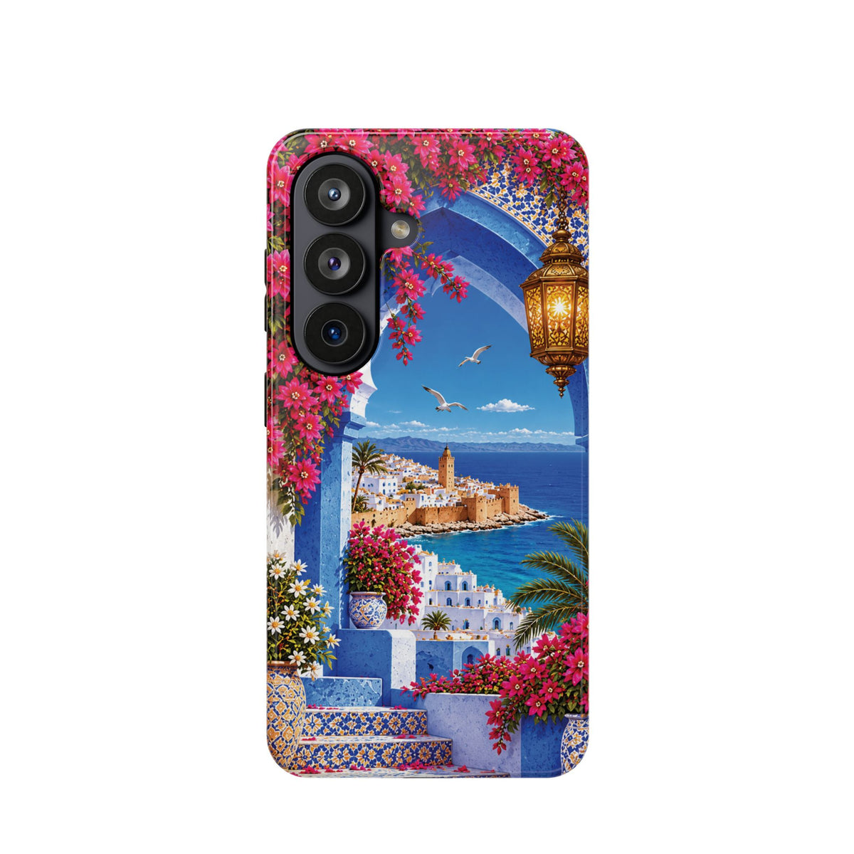 Moroccan Blue Medina — Magnetic Impact-Resistant iPhone Cover