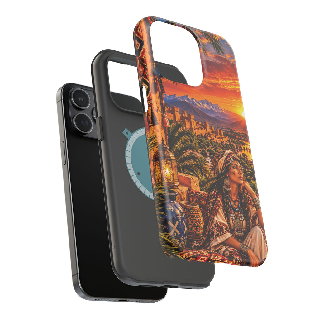 Amazigh Warrior Woman Heritage — Magnetic Impact-Resistant iPhone Cover