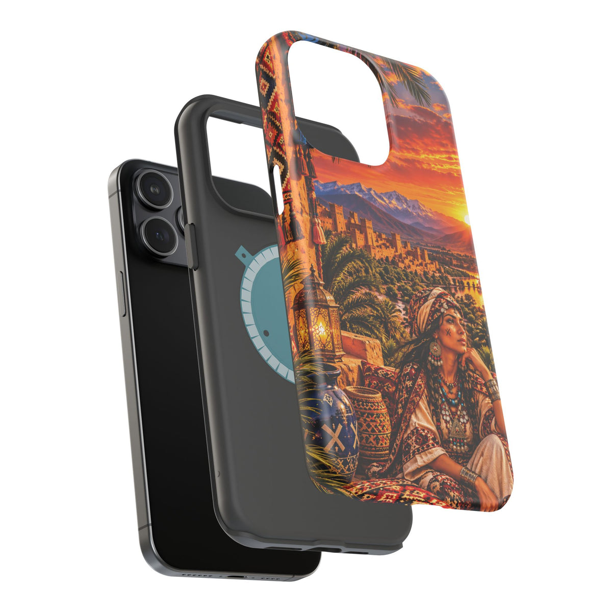 Amazigh Warrior Woman Heritage — Magnetic Impact-Resistant iPhone Cover