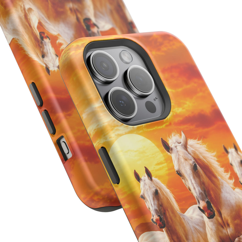 Atlas Horses - Moroccan Sunset — Magnetic Impact-Resistant iPhone Cover