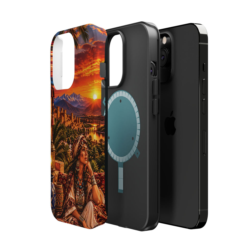 Amazigh Warrior Woman Heritage — Magnetic Impact-Resistant iPhone Cover