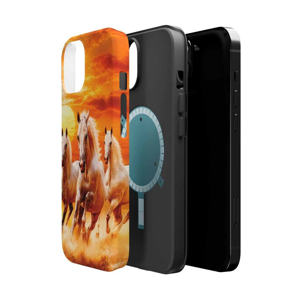 Atlas Horses - Moroccan Sunset — Magnetic Impact-Resistant iPhone Cover