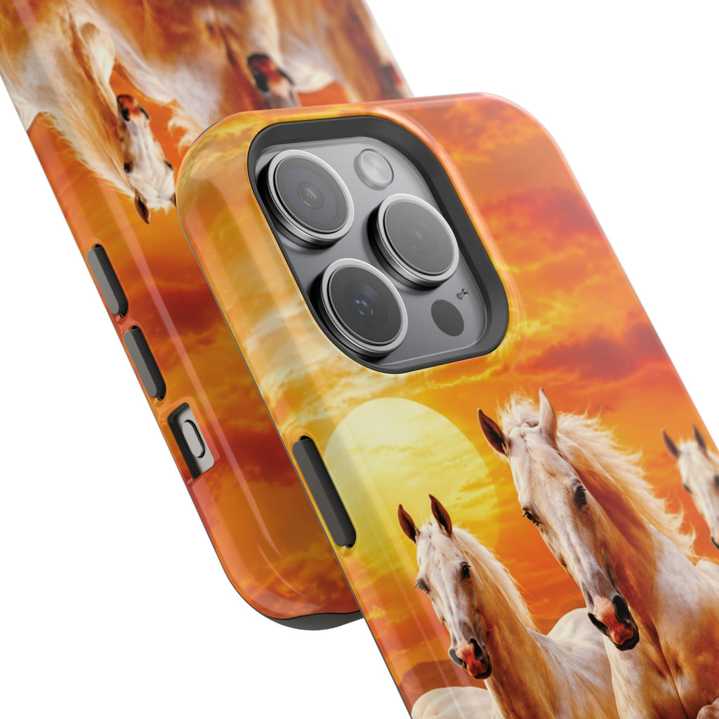 Atlas Horses - Moroccan Sunset — Magnetic Impact-Resistant iPhone Cover