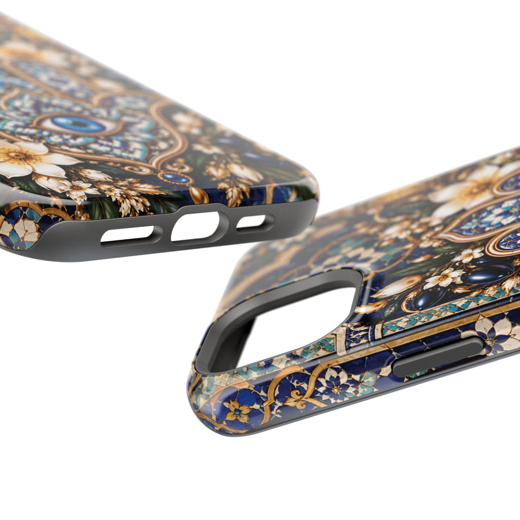 Moroccan Khmisa Zellige Heritage — Magnetic Impact-Resistant iPhone Cover