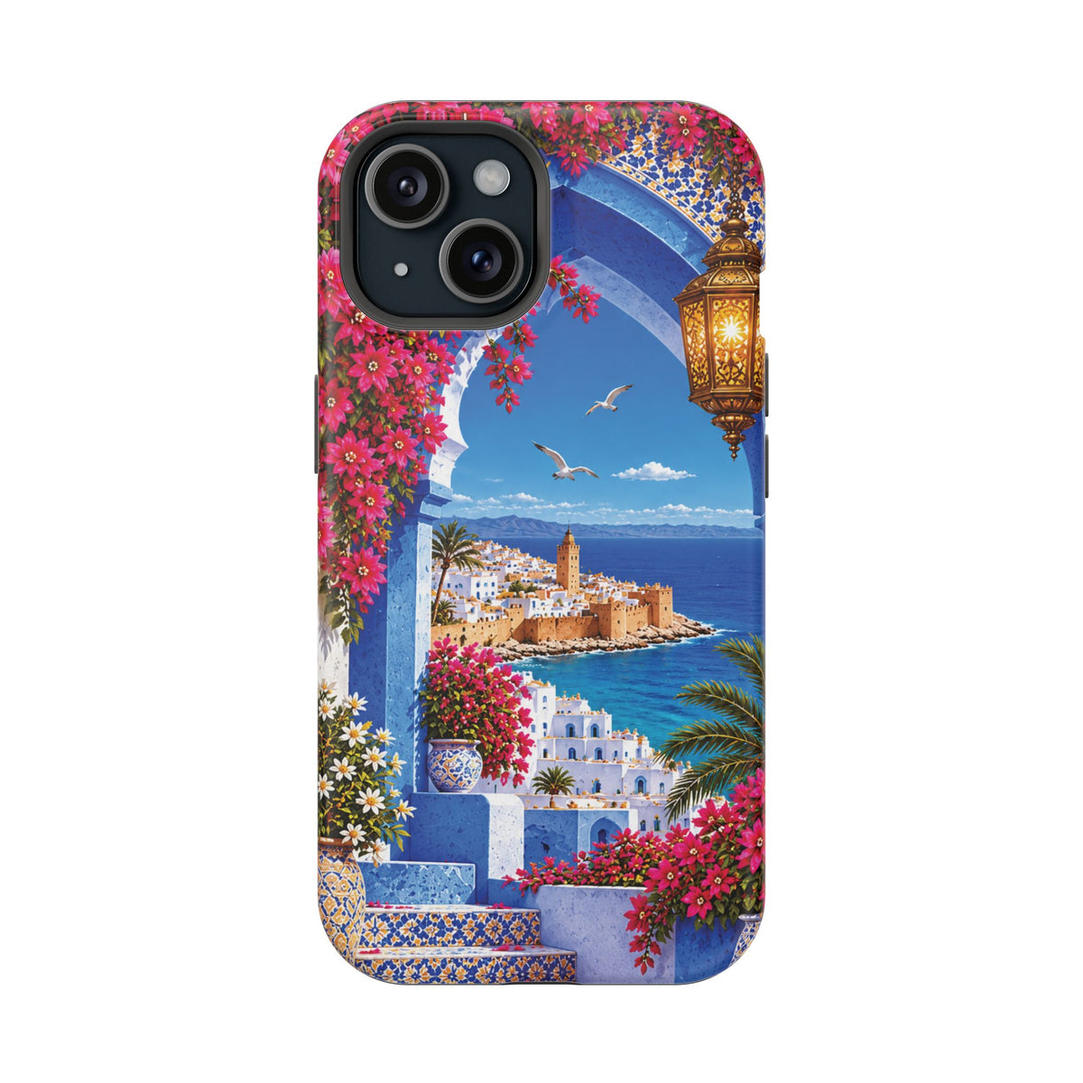 Moroccan Blue Medina — Magnetic Impact-Resistant iPhone Cover