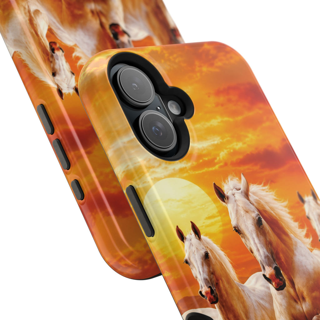 Atlas Horses - Moroccan Sunset — Magnetic Impact-Resistant iPhone Cover