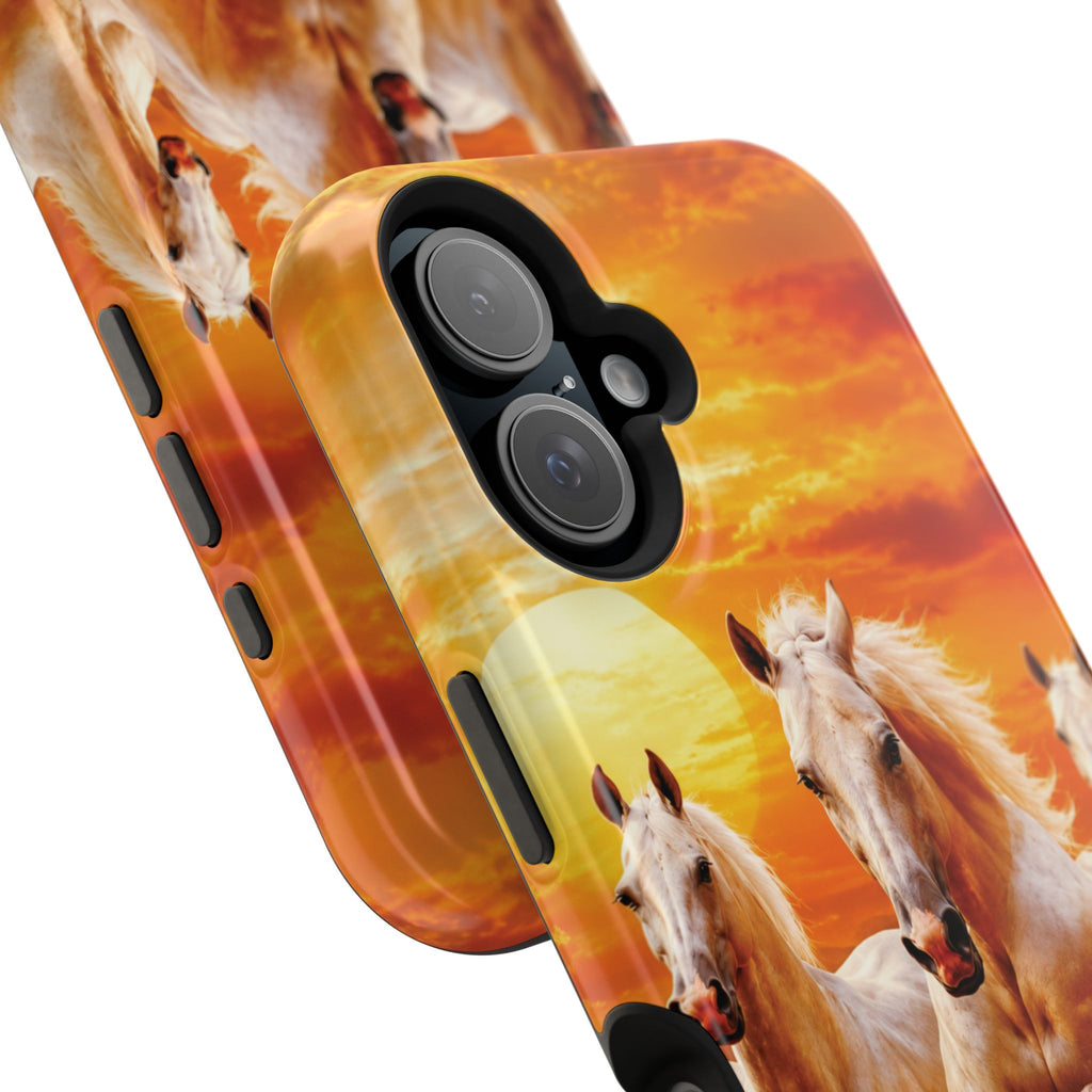 Atlas Horses - Moroccan Sunset — Magnetic Impact-Resistant iPhone Cover
