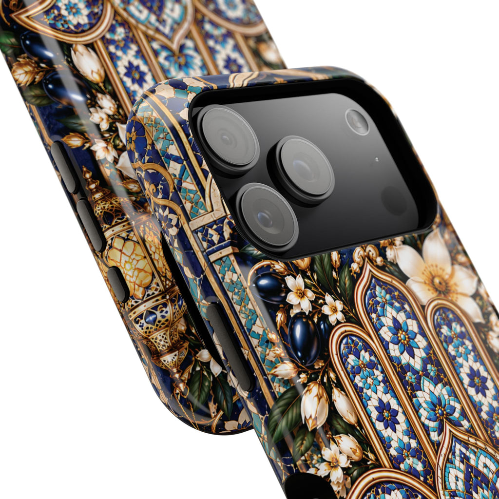 Moroccan Khmisa Zellige Heritage — Magnetic Impact-Resistant iPhone Cover