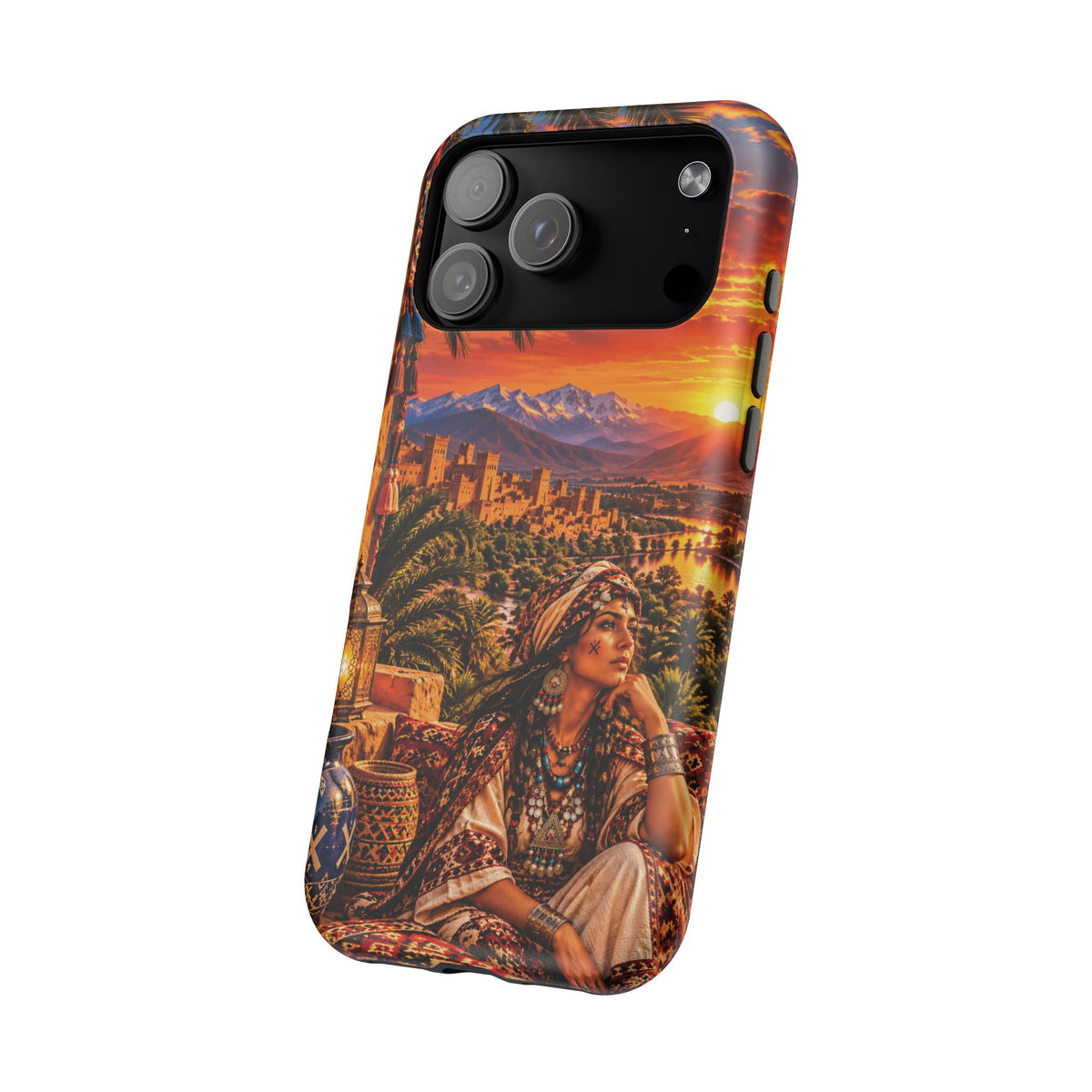 Amazigh Warrior Woman Heritage — Magnetic Impact-Resistant iPhone Cover