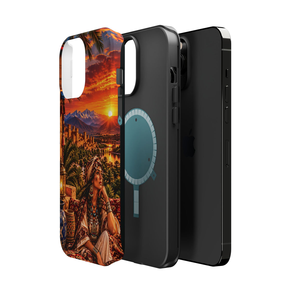 Amazigh Warrior Woman Heritage — Magnetic Impact-Resistant iPhone Cover