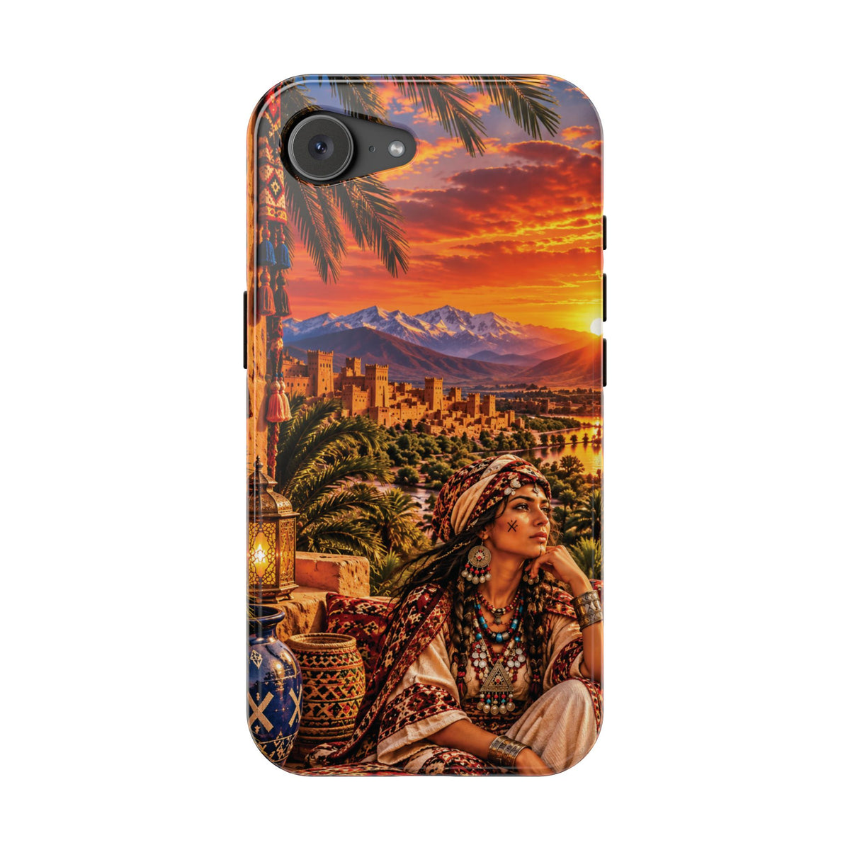 Amazigh Warrior Woman Heritage — Magnetic Impact-Resistant iPhone Cover