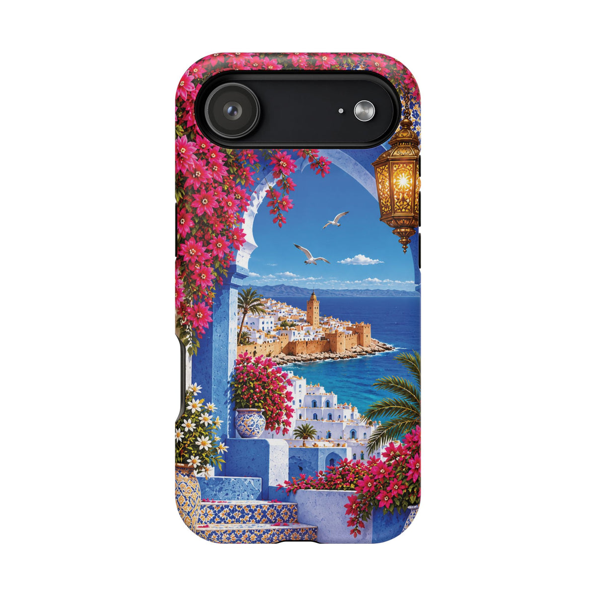 Moroccan Blue Medina — Magnetic Impact-Resistant iPhone Cover