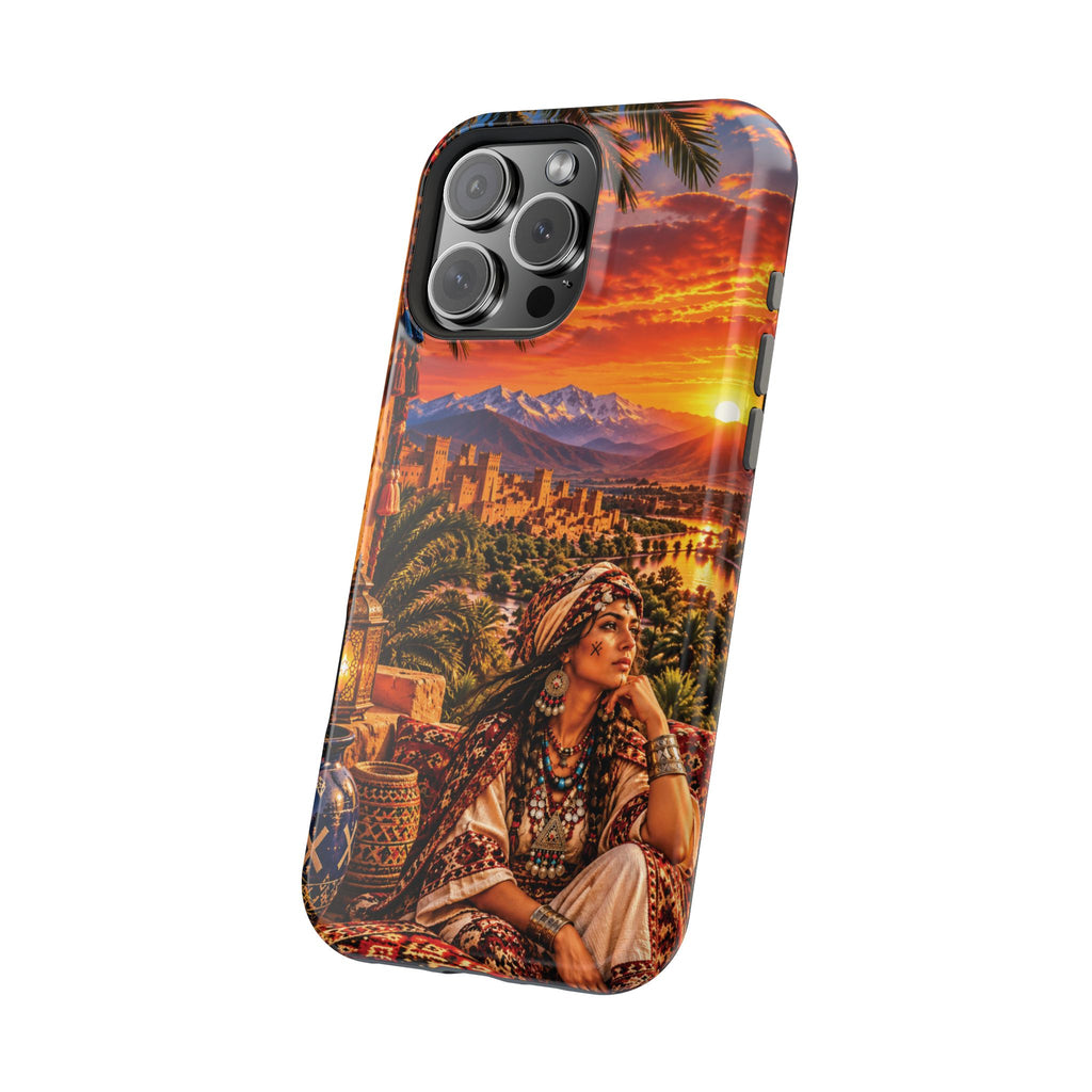 Amazigh Warrior Woman Heritage — Magnetic Impact-Resistant iPhone Cover