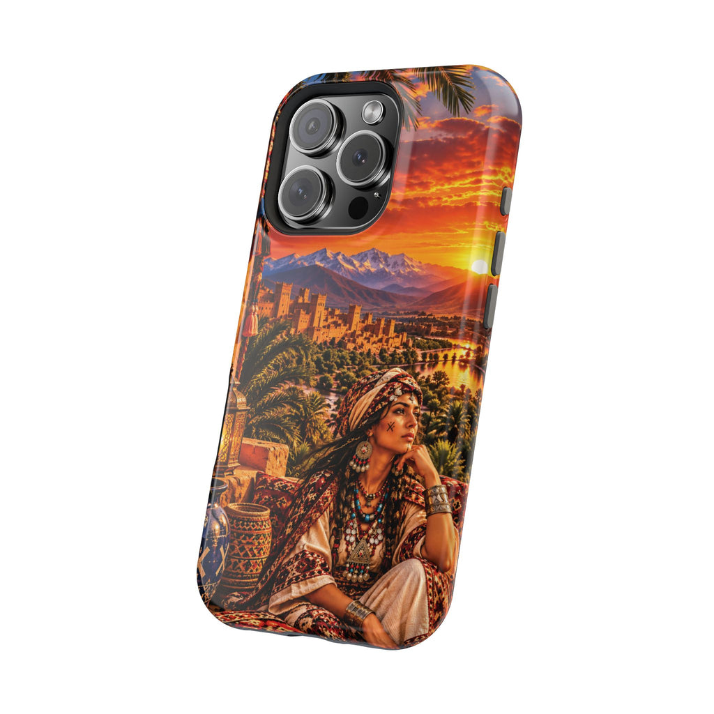 Amazigh Warrior Woman Heritage — Magnetic Impact-Resistant iPhone Cover