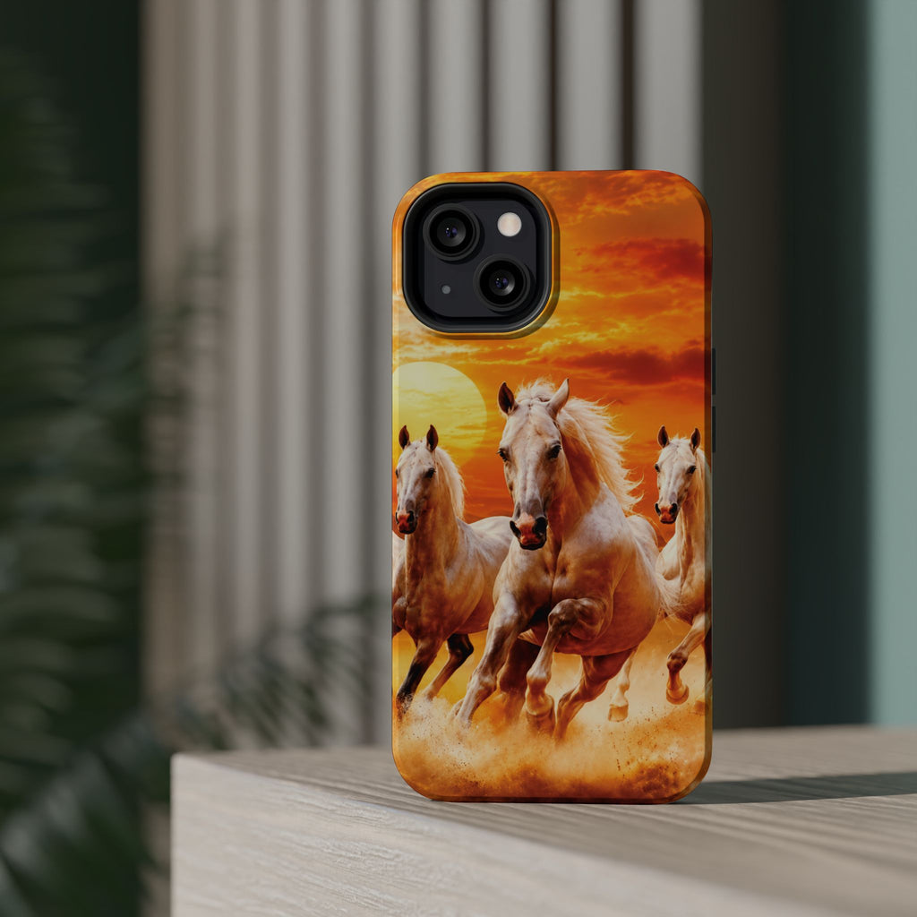 Atlas Horses - Moroccan Sunset — Magnetic Impact-Resistant iPhone Cover