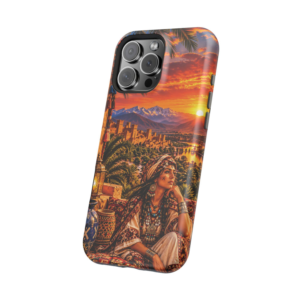 Amazigh Warrior Woman Heritage — Magnetic Impact-Resistant iPhone Cover