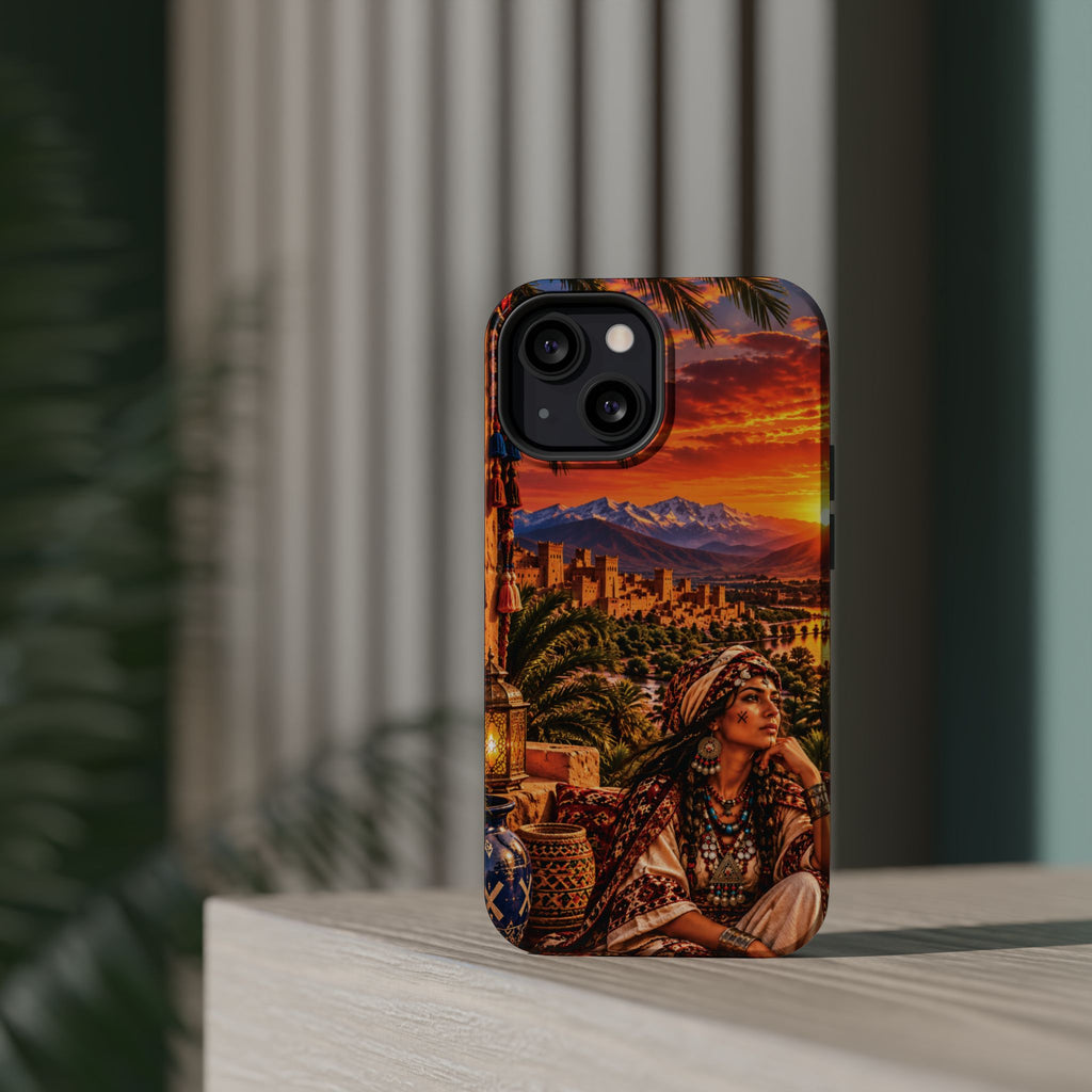 Amazigh Warrior Woman Heritage — Magnetic Impact-Resistant iPhone Cover