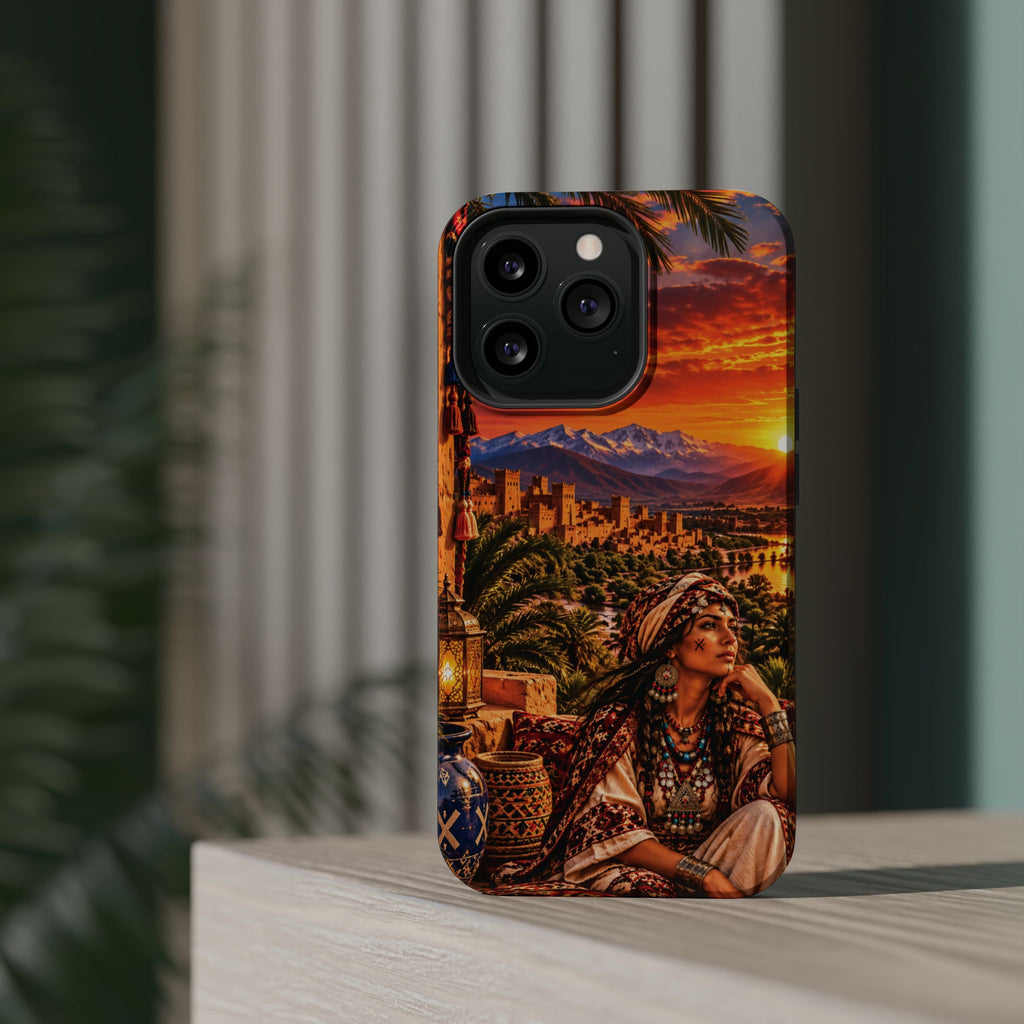 Amazigh Warrior Woman Heritage — Magnetic Impact-Resistant iPhone Cover