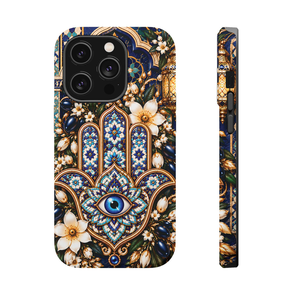 Moroccan Khmisa Zellige Heritage — Magnetic Impact-Resistant iPhone Cover