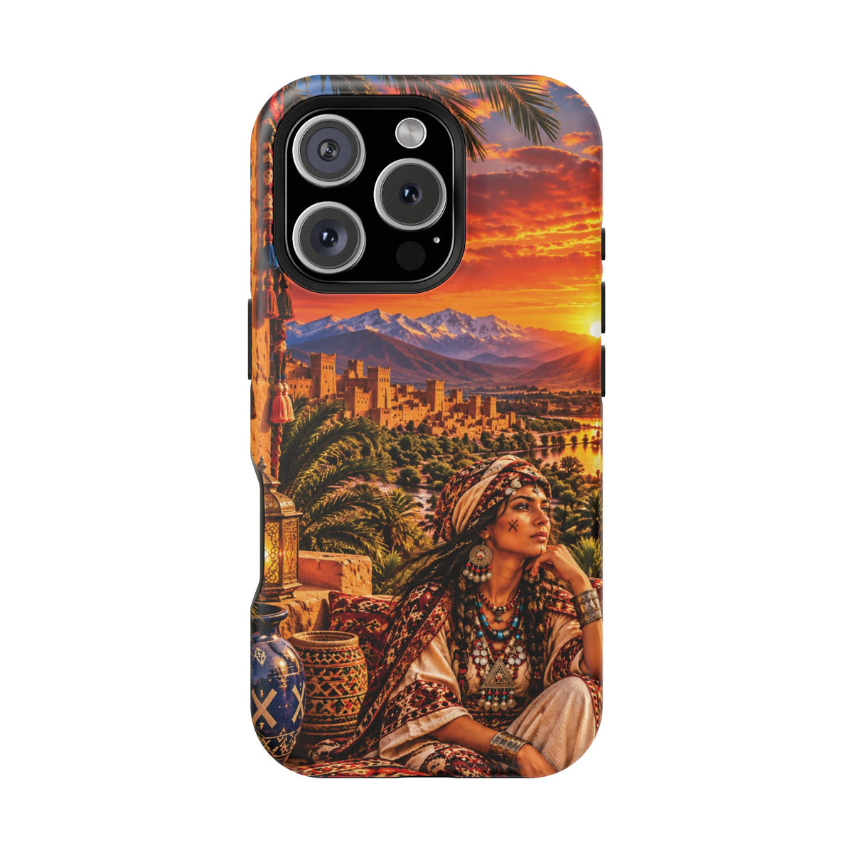 Amazigh Warrior Woman Heritage — Magnetic Impact-Resistant iPhone Cover