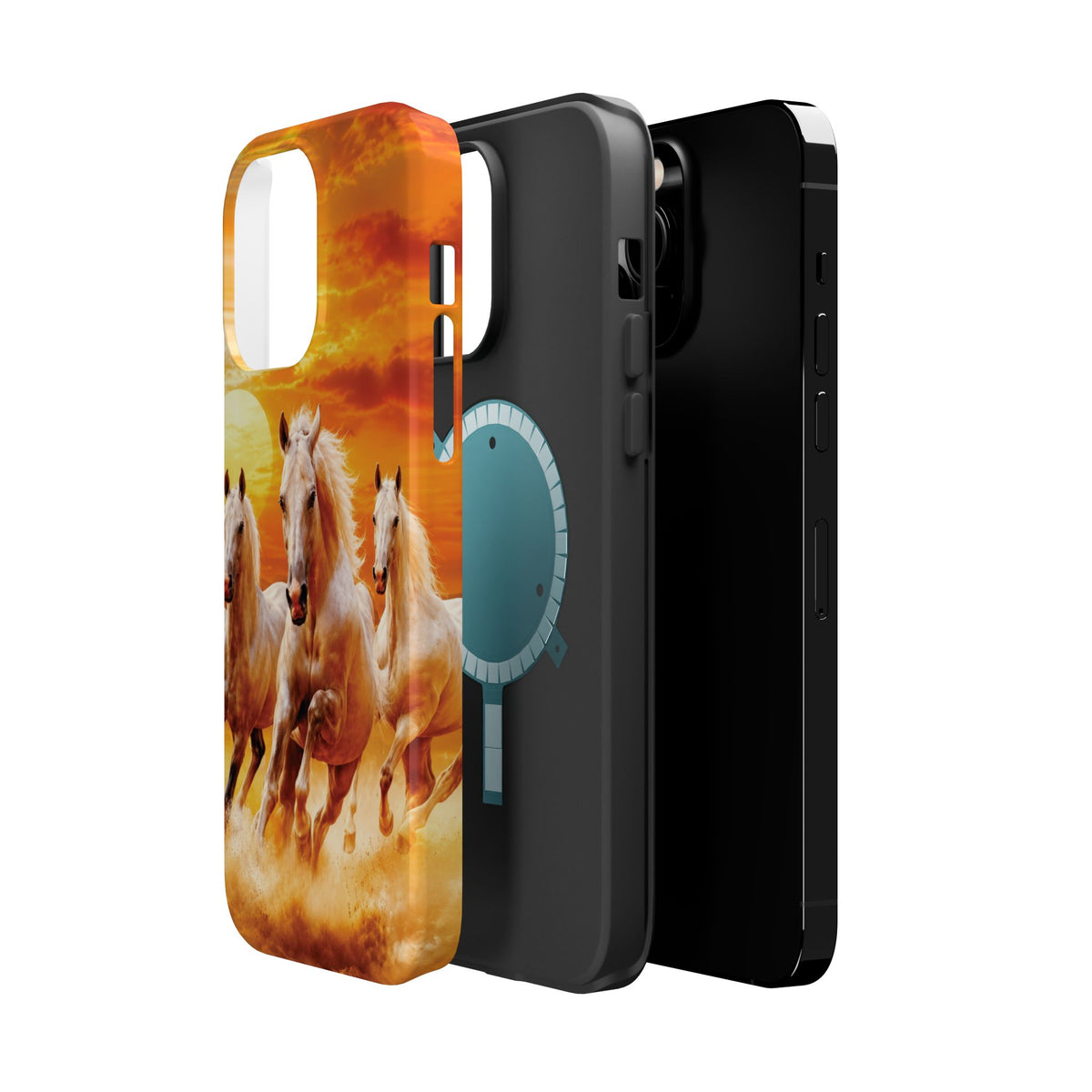 Atlas Horses - Moroccan Sunset — Magnetic Impact-Resistant iPhone Cover