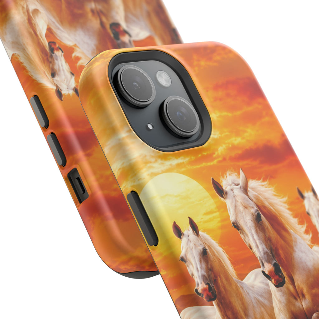 Atlas Horses - Moroccan Sunset — Magnetic Impact-Resistant iPhone Cover