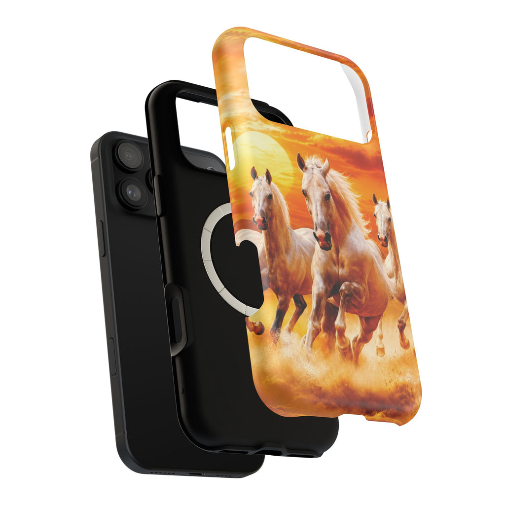 Atlas Horses - Moroccan Sunset — Magnetic Impact-Resistant iPhone Cover