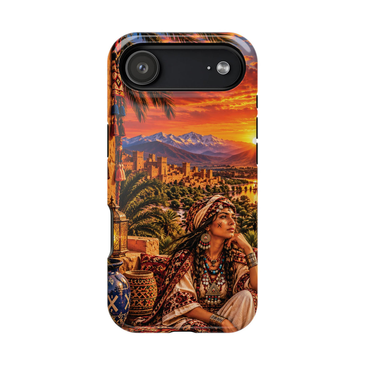Amazigh Warrior Woman Heritage — Magnetic Impact-Resistant iPhone Cover