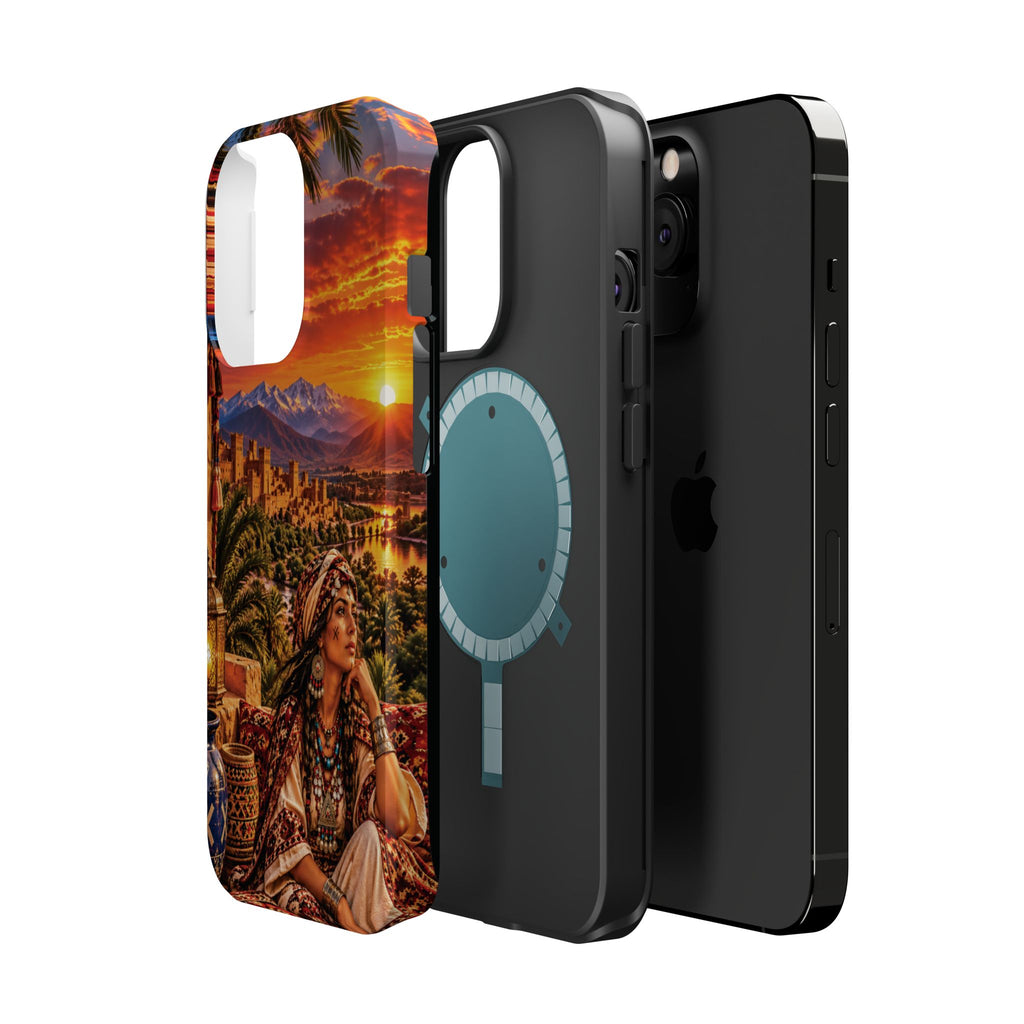 Amazigh Warrior Woman Heritage — Magnetic Impact-Resistant iPhone Cover