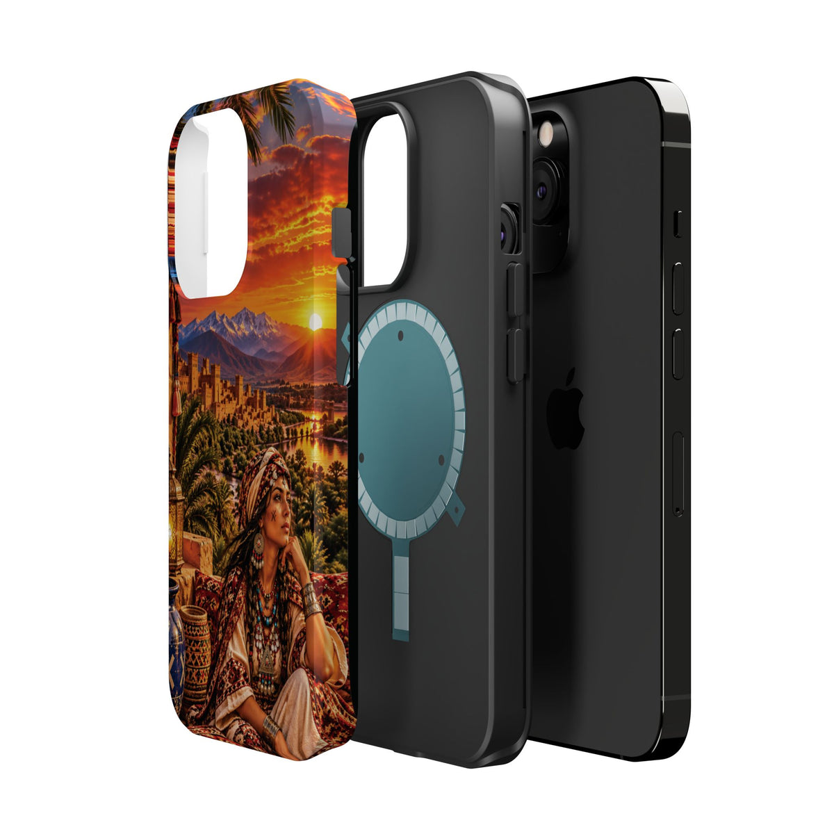Amazigh Warrior Woman Heritage — Magnetic Impact-Resistant iPhone Cover