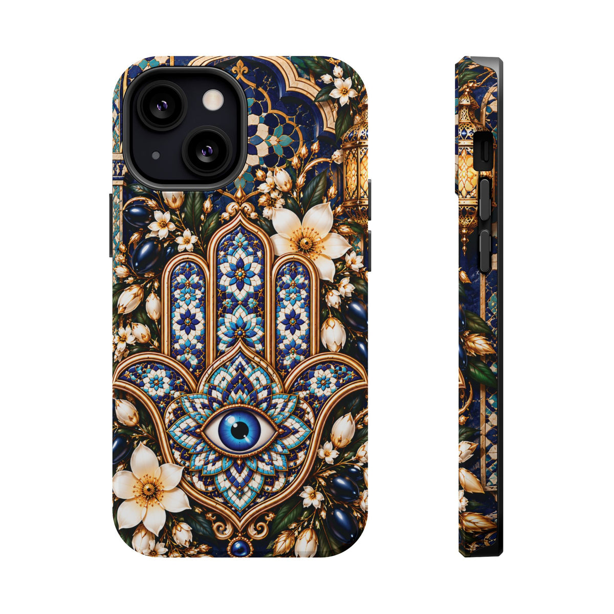 Moroccan Khmisa Zellige Heritage — Magnetic Impact-Resistant iPhone Cover