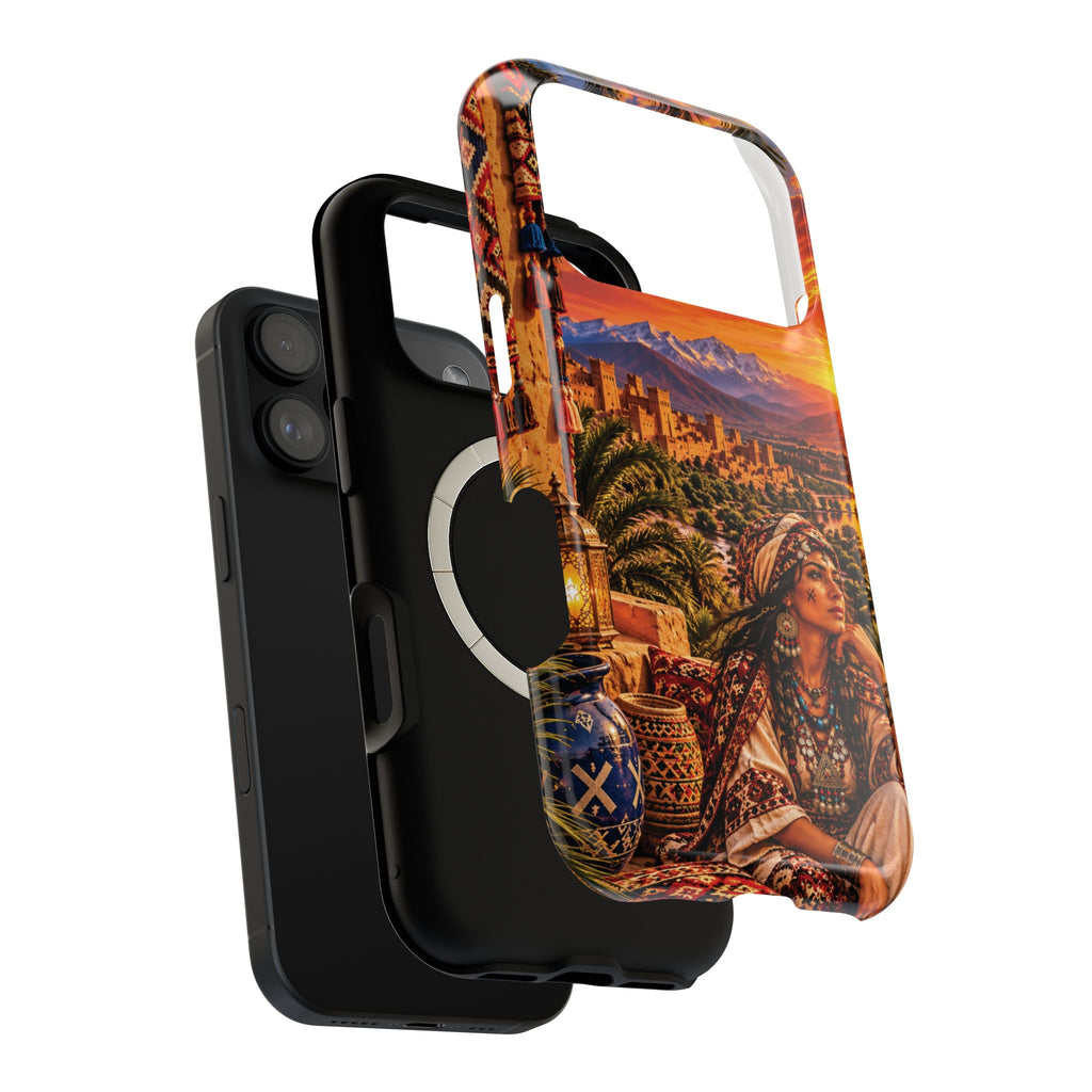 Amazigh Warrior Woman Heritage — Magnetic Impact-Resistant iPhone Cover