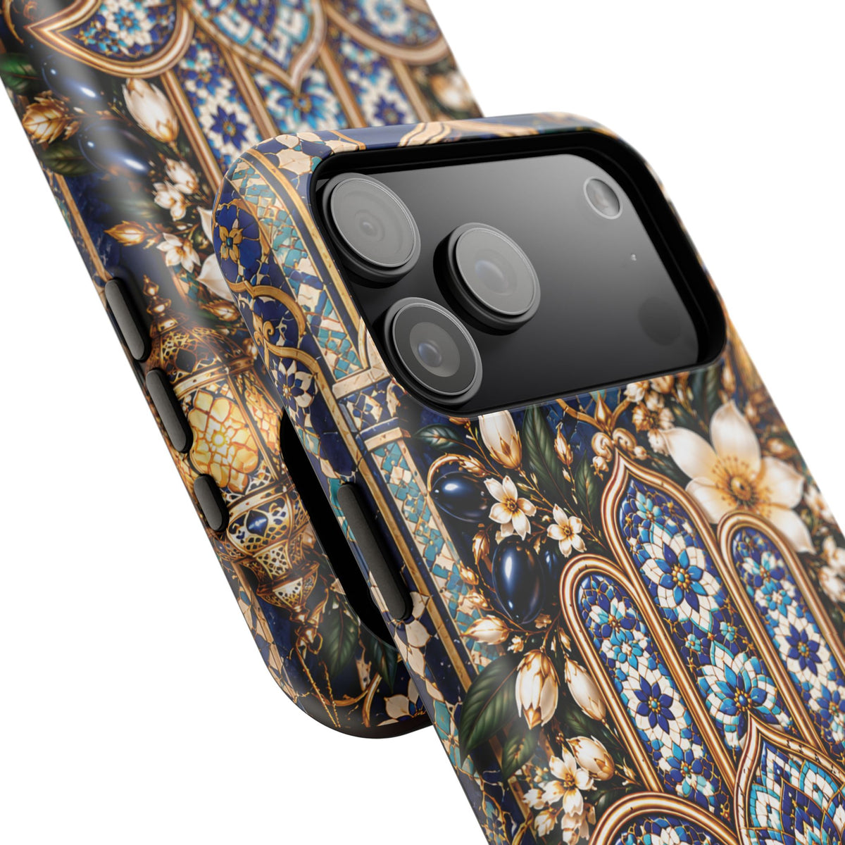Moroccan Khmisa Zellige Heritage — Magnetic Impact-Resistant iPhone Cover