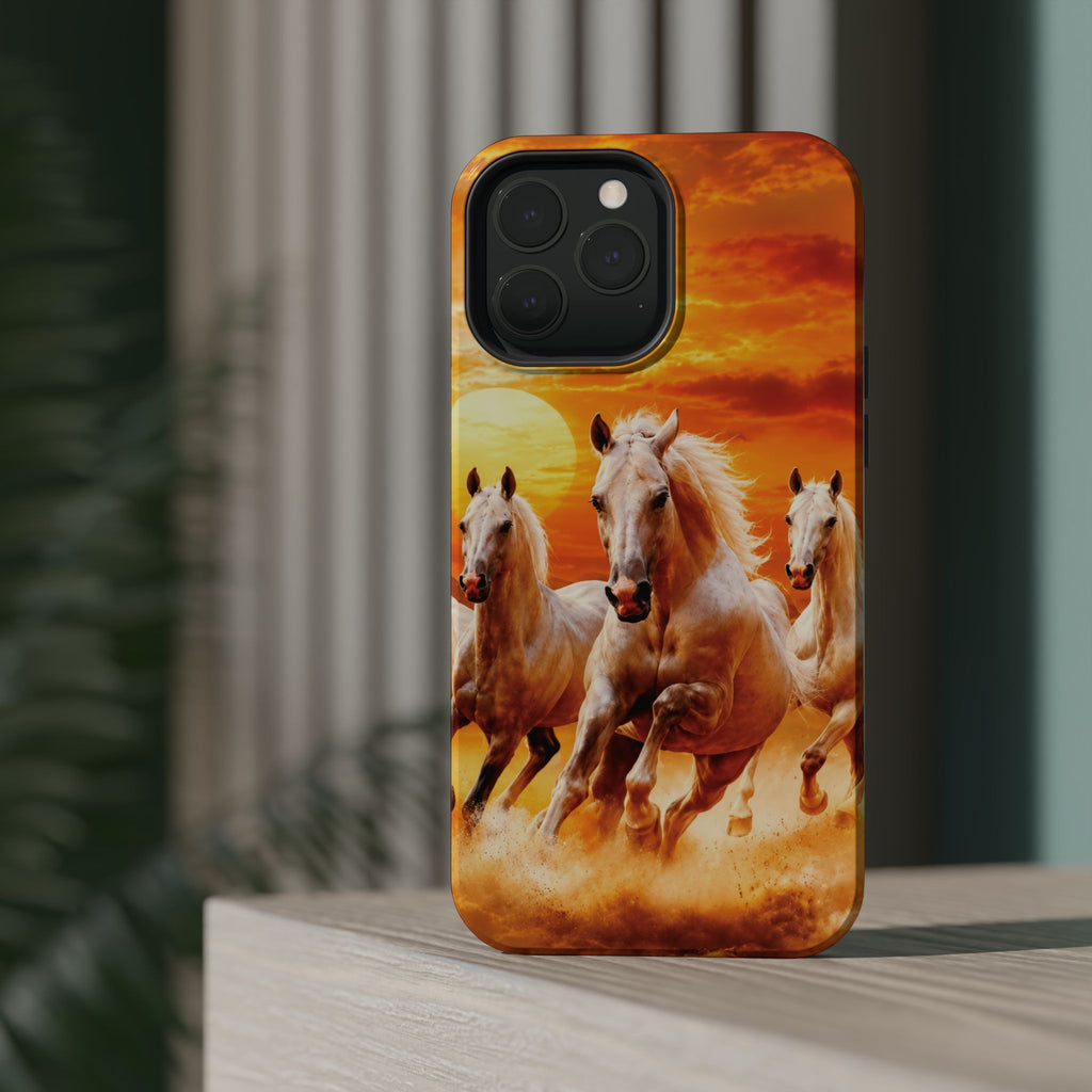 Atlas Horses - Moroccan Sunset — Magnetic Impact-Resistant iPhone Cover