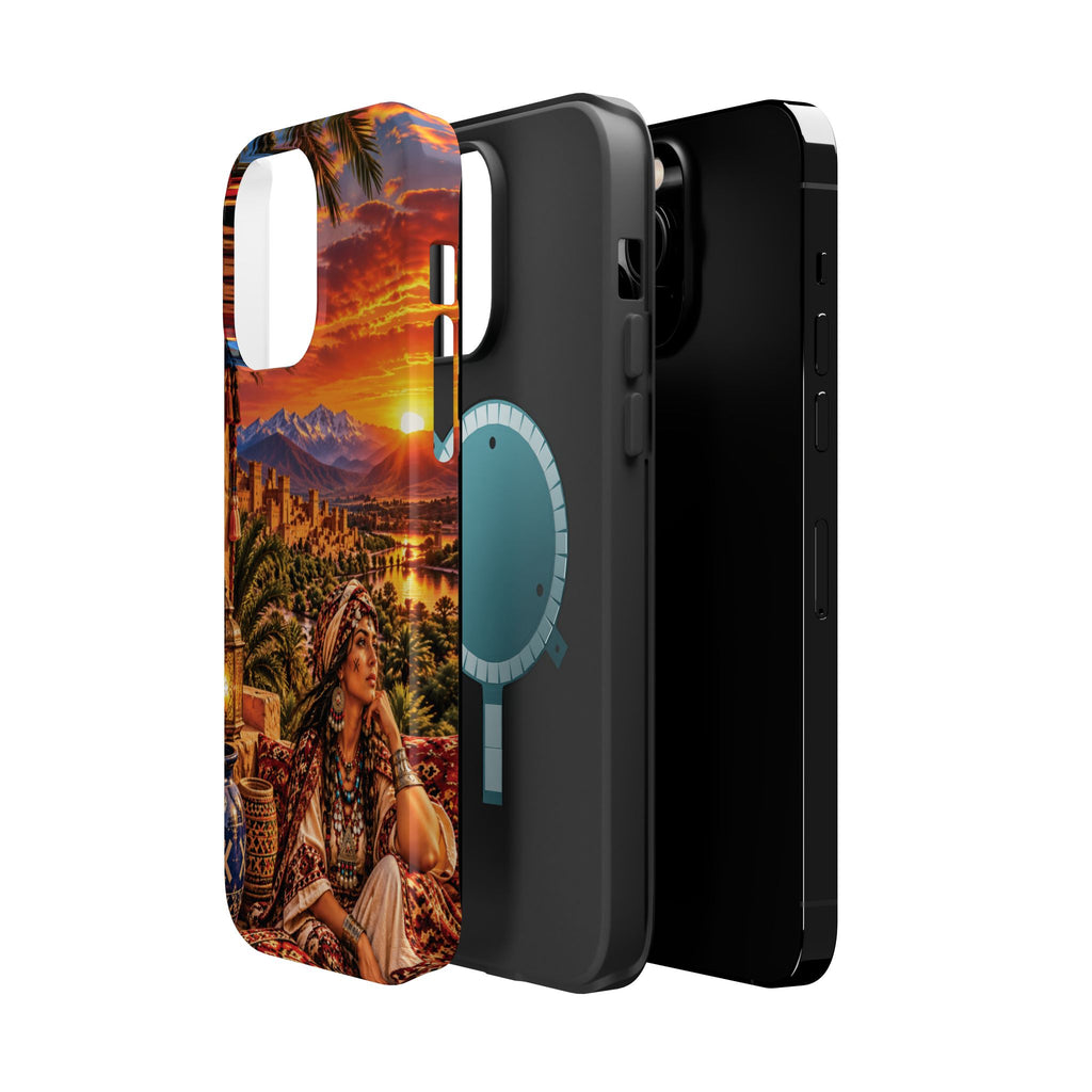 Amazigh Warrior Woman Heritage — Magnetic Impact-Resistant iPhone Cover