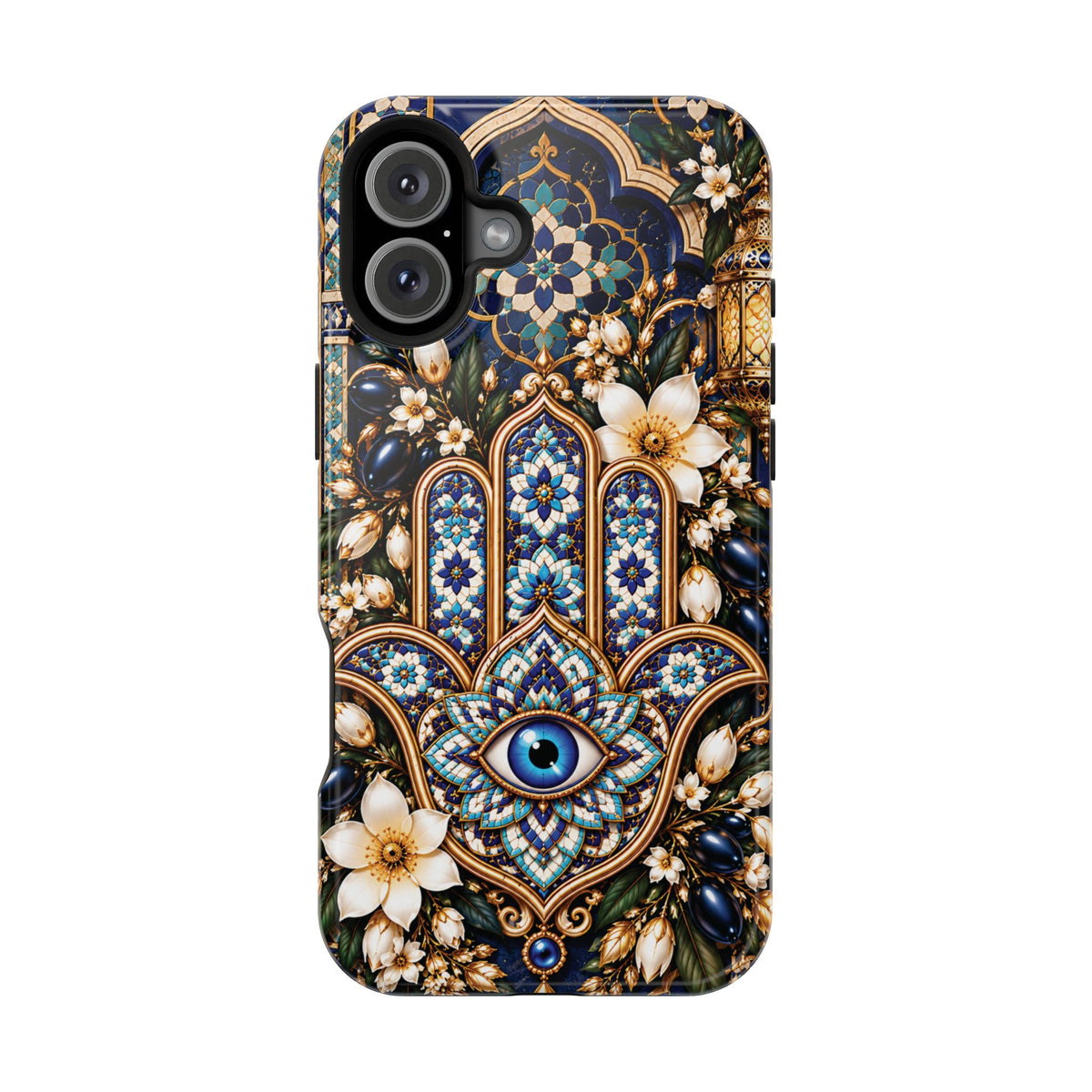 Moroccan Khmisa Zellige Heritage — Magnetic Impact-Resistant iPhone Cover