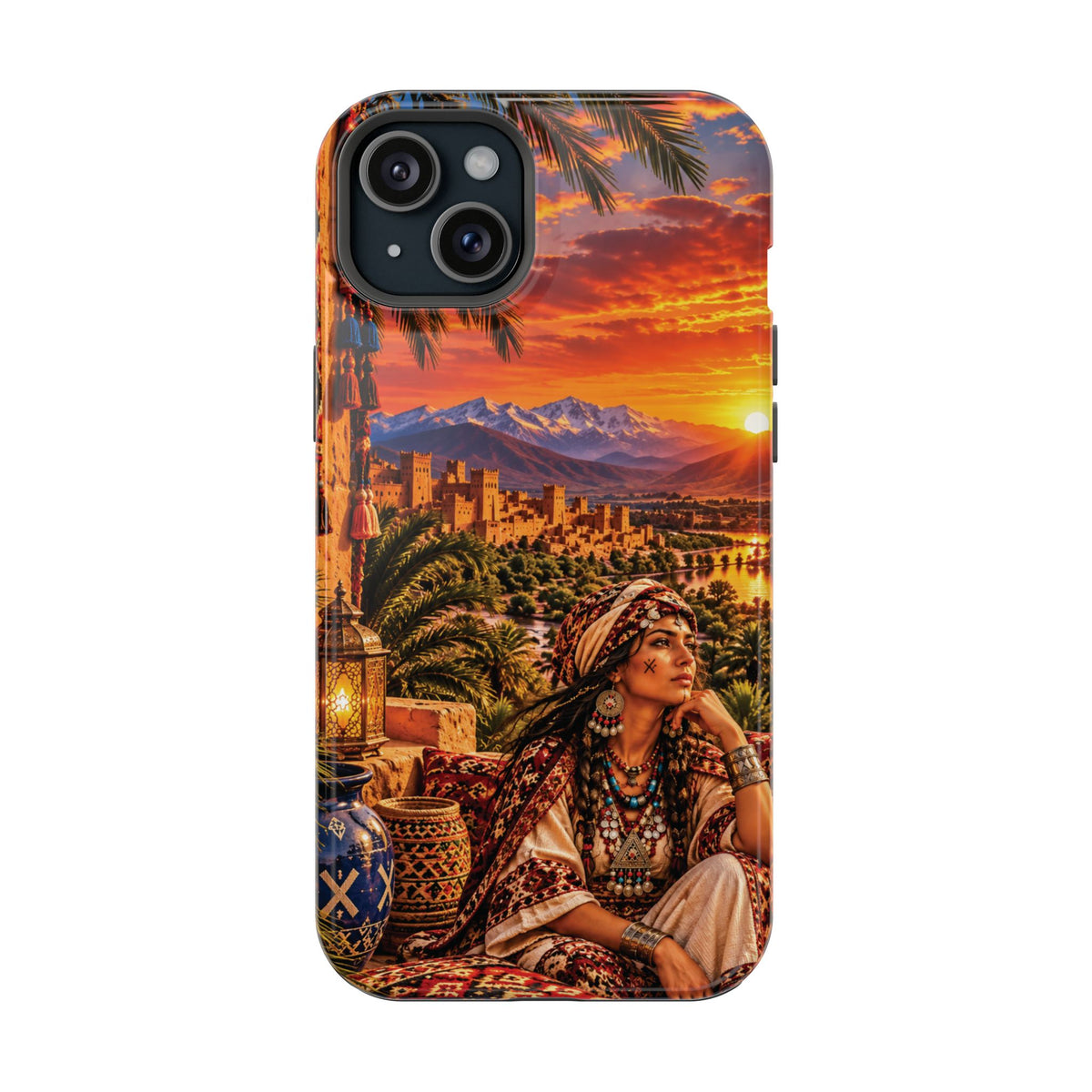 Amazigh Warrior Woman Heritage — Magnetic Impact-Resistant iPhone Cover