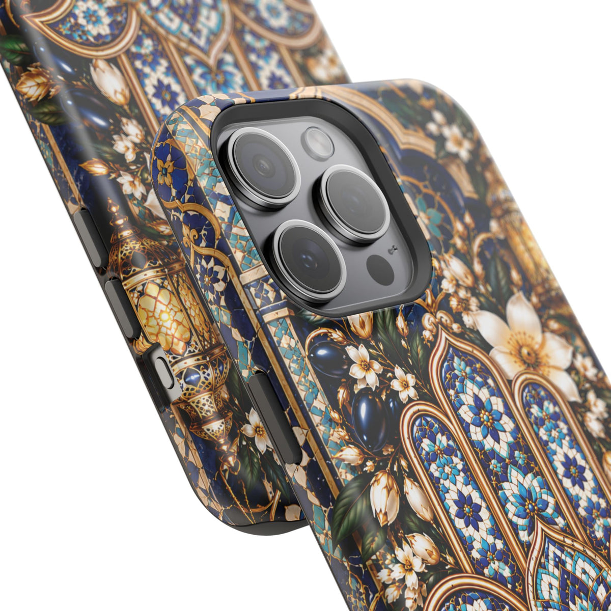 Moroccan Khmisa Zellige Heritage — Magnetic Impact-Resistant iPhone Cover