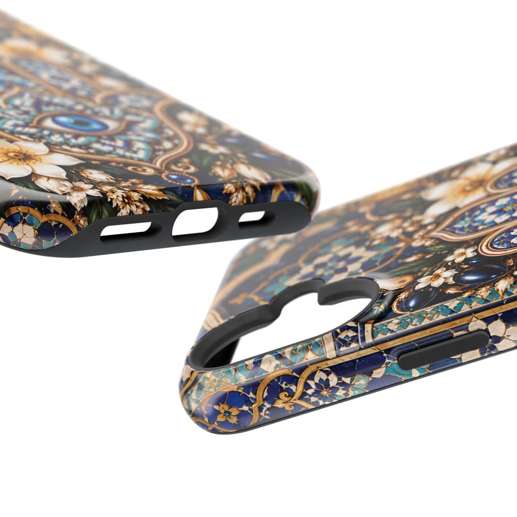 Moroccan Khmisa Zellige Heritage — Magnetic Impact-Resistant iPhone Cover
