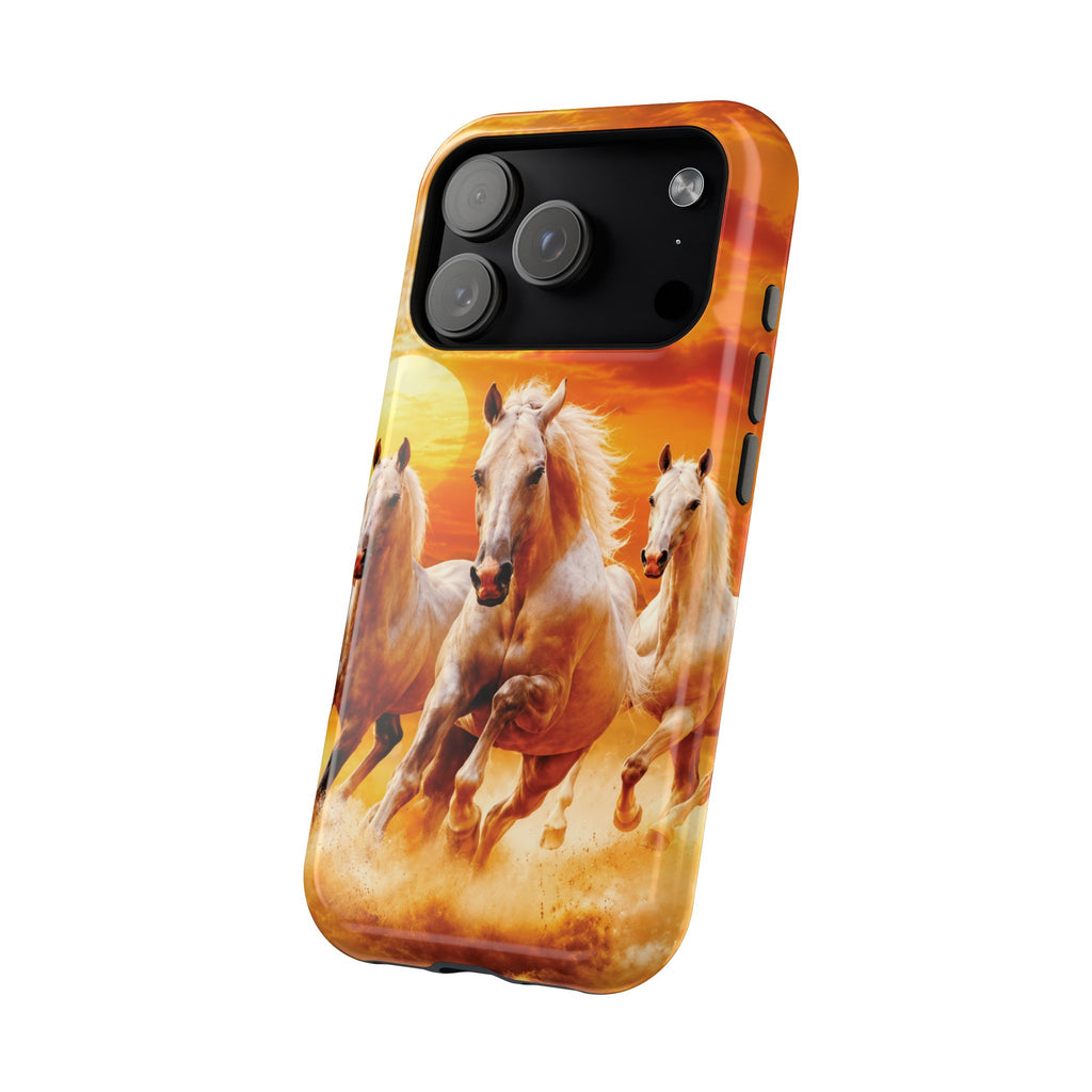 Atlas Horses - Moroccan Sunset — Magnetic Impact-Resistant iPhone Cover