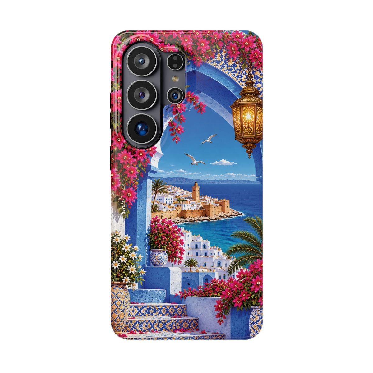 Moroccan Blue Medina — Magnetic Impact-Resistant iPhone Cover