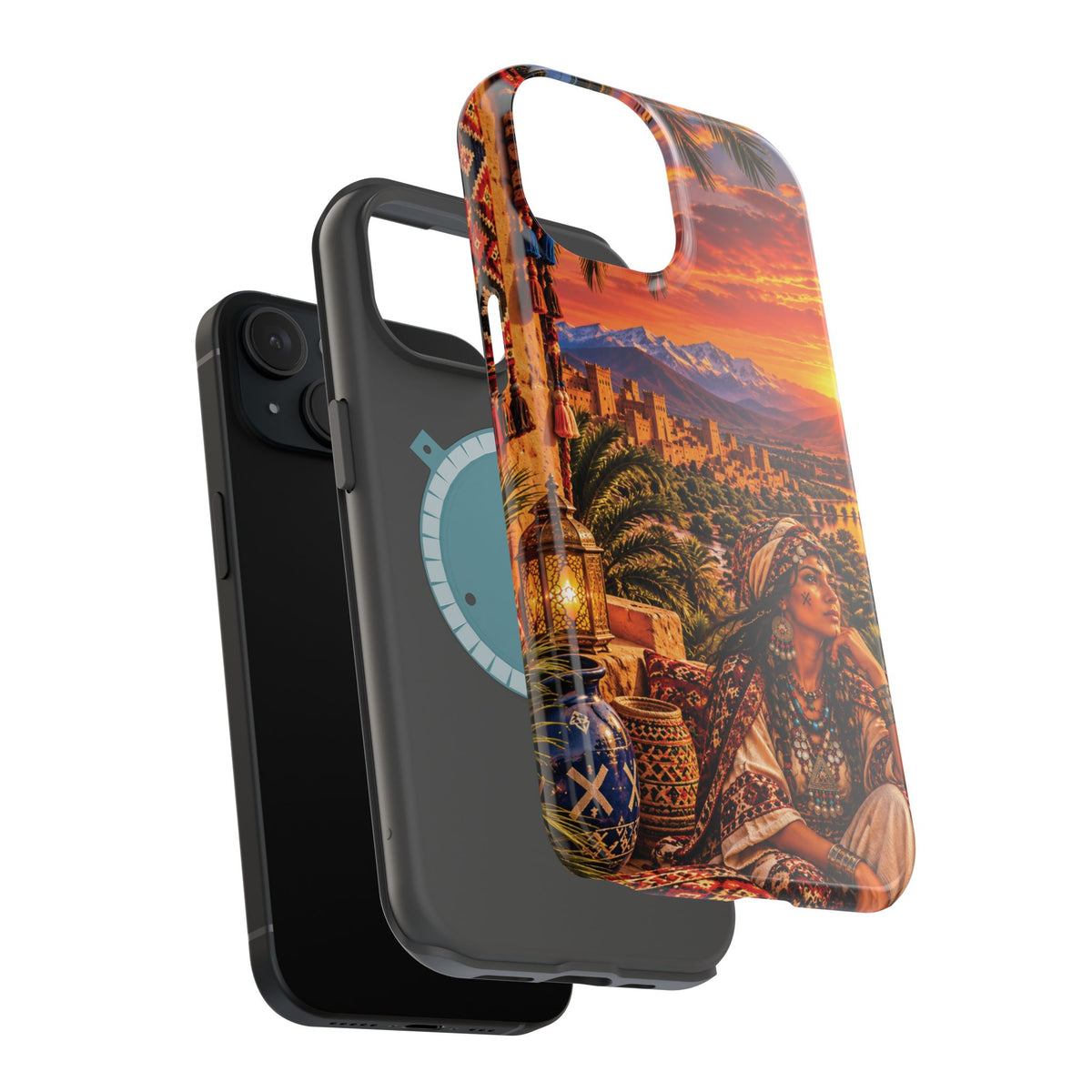 Amazigh Warrior Woman Heritage — Magnetic Impact-Resistant iPhone Cover
