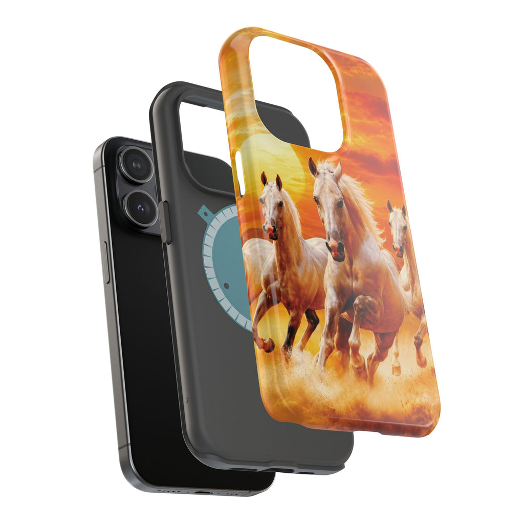 Atlas Horses - Moroccan Sunset — Magnetic Impact-Resistant iPhone Cover