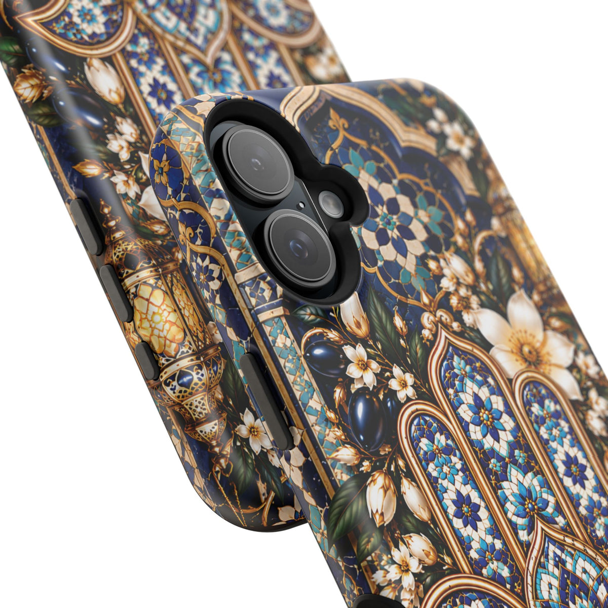 Moroccan Khmisa Zellige Heritage — Magnetic Impact-Resistant iPhone Cover